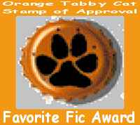 Orange Tabby Cat's Stamp of Approval Favorite Fic Award